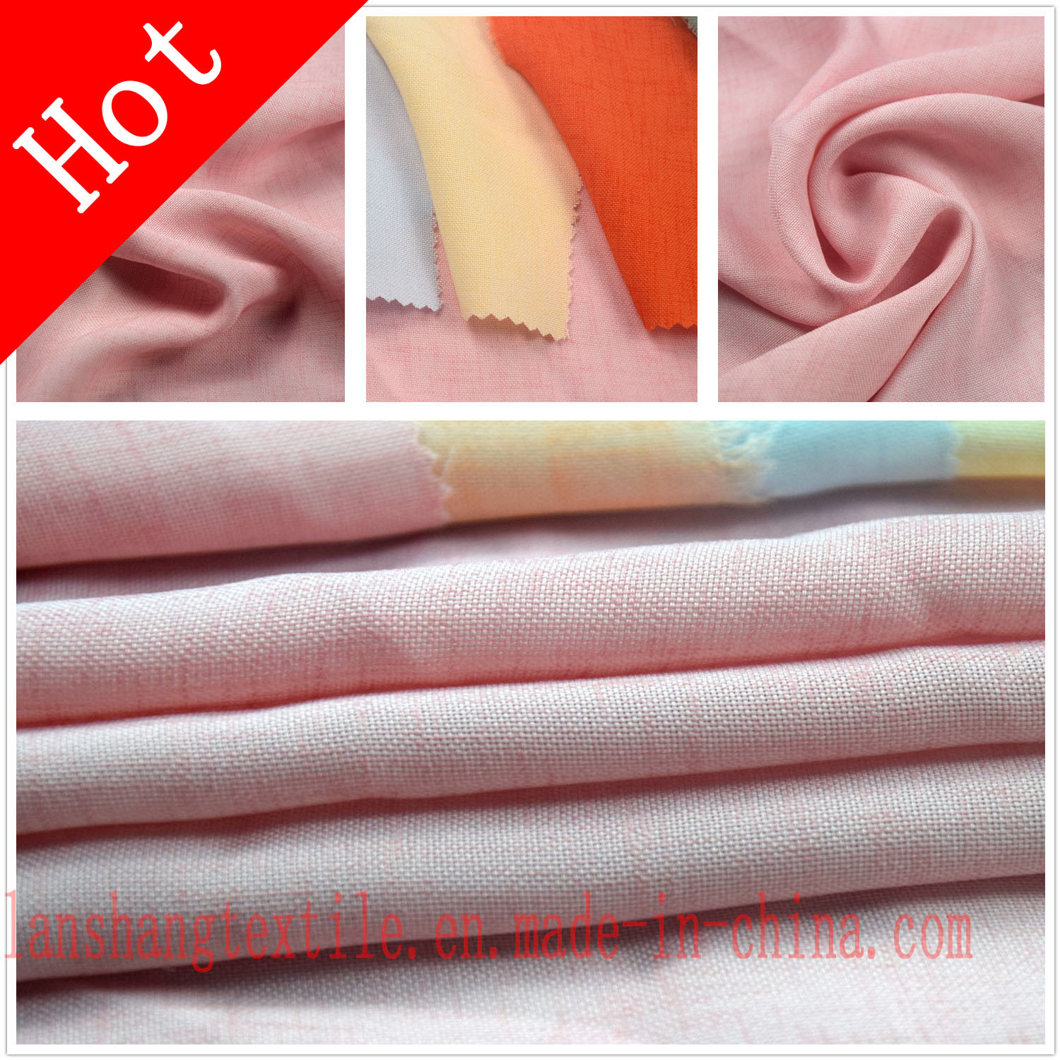 Polyester Fabric for Dress Shirt Skirt Trousers Table Curtain