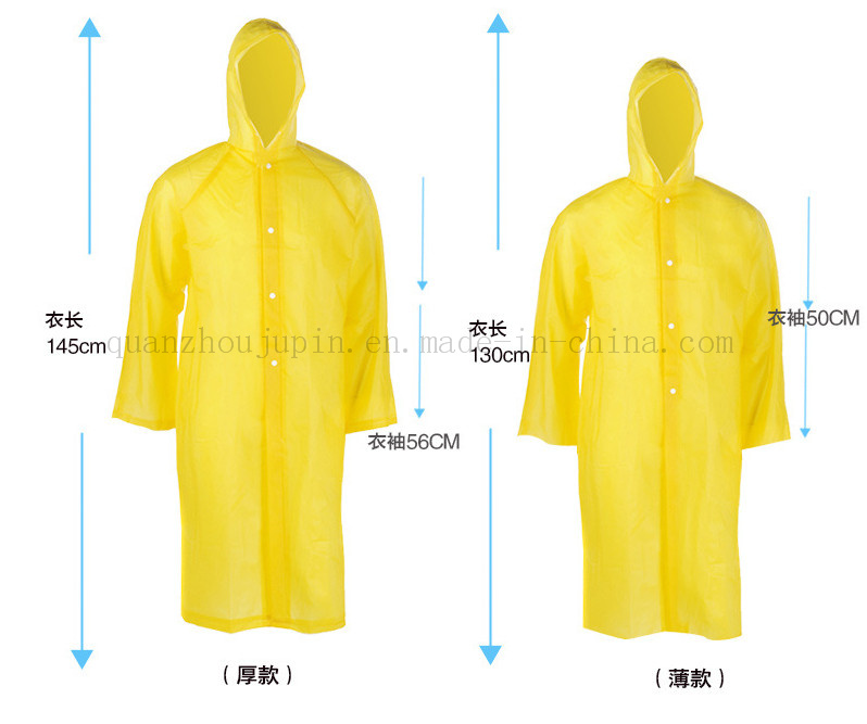 OEM Logo Camping Transparent Disposable Rain Coat Poncho Rainwear Raincoat