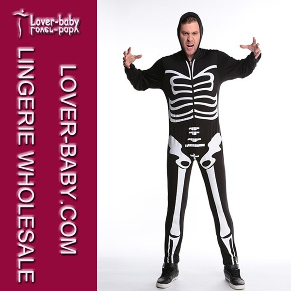 Men's Skeleton Bodysuit Halloween Costume (L15344)