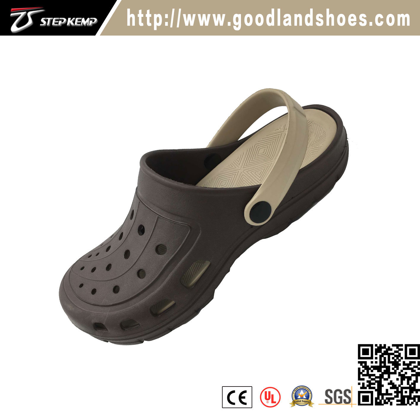 Garden Men Outdoor Casual EVA Clog Brown Shoes 20284