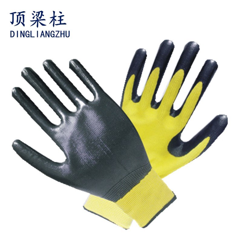 Cheap Price Factory Wholesaler 13G Polyester Nitrile Gloves with Ce