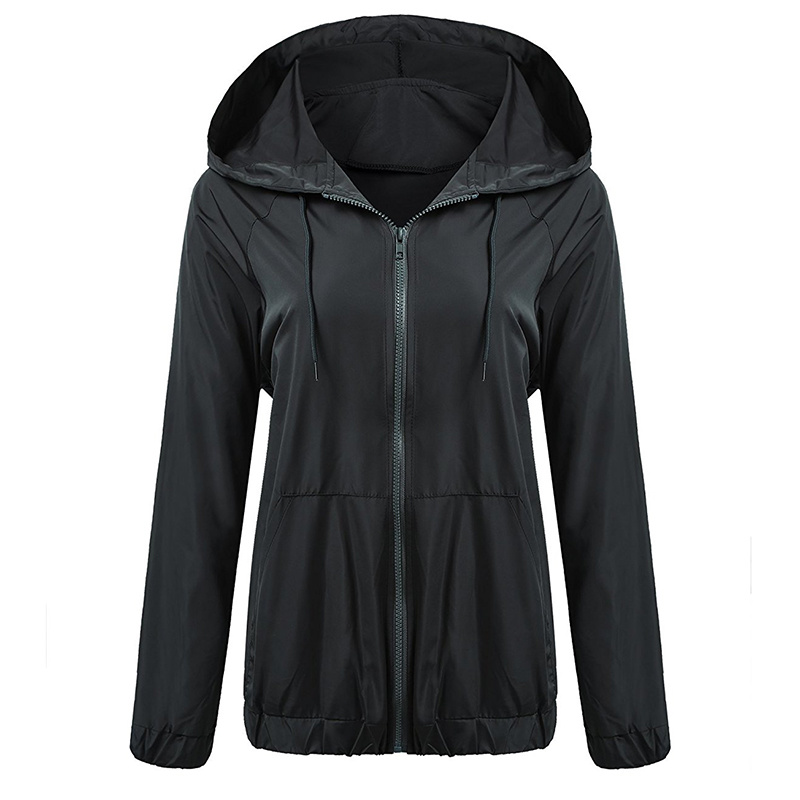 Womens Outdoor Rainwear Cycling Climbing Packable Lightweight Sporting Hooded Jacket