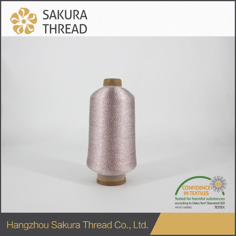 Metallic Embroidery Thread for Ribbon Embroidery with Free Sample