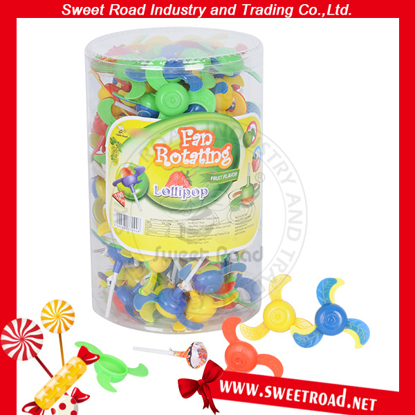 Sweet Road Fan Rotating Shaped Lollipop Toy Candy for Children