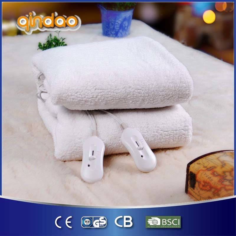 China Supplier 2017 Wholesale Portable Synthetic Wool Fleece Electric Blanket