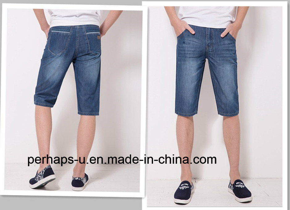 Hot Sale Men Garment Slim Denim Jeans Shorts