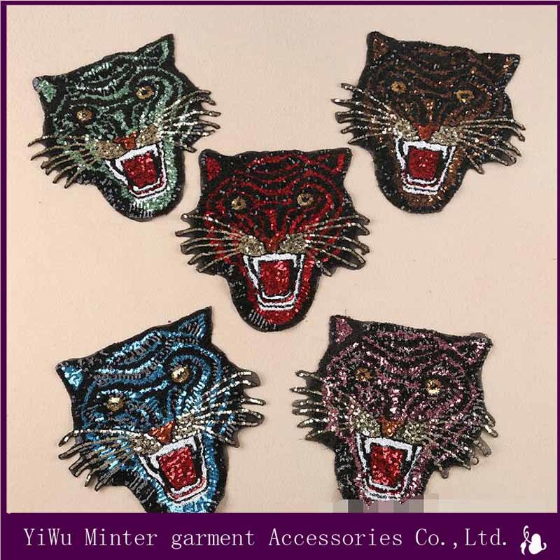 Tiger Embroidered Iron on / Sew on Patches Set Badge Bag Fabric Applique Craft Embroidery
