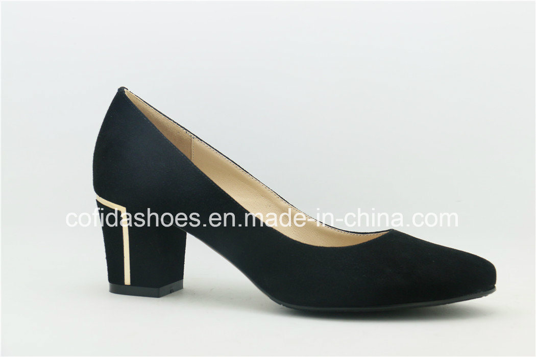 Elegant Comfort Leather High Heels Lady Shoes