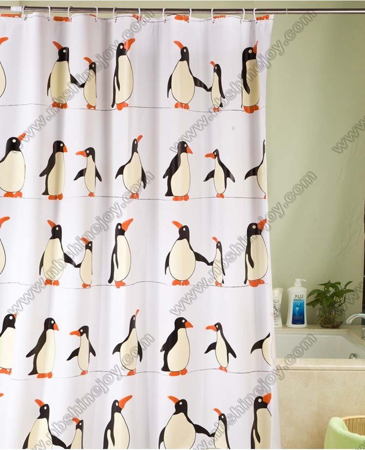 The Penguin Pattern Shower Curtain