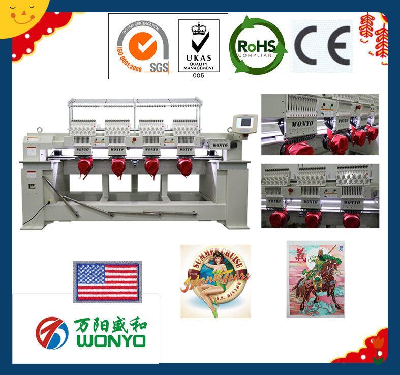 4 Head Industrial Embroidery Machines for Cap/T Shirt