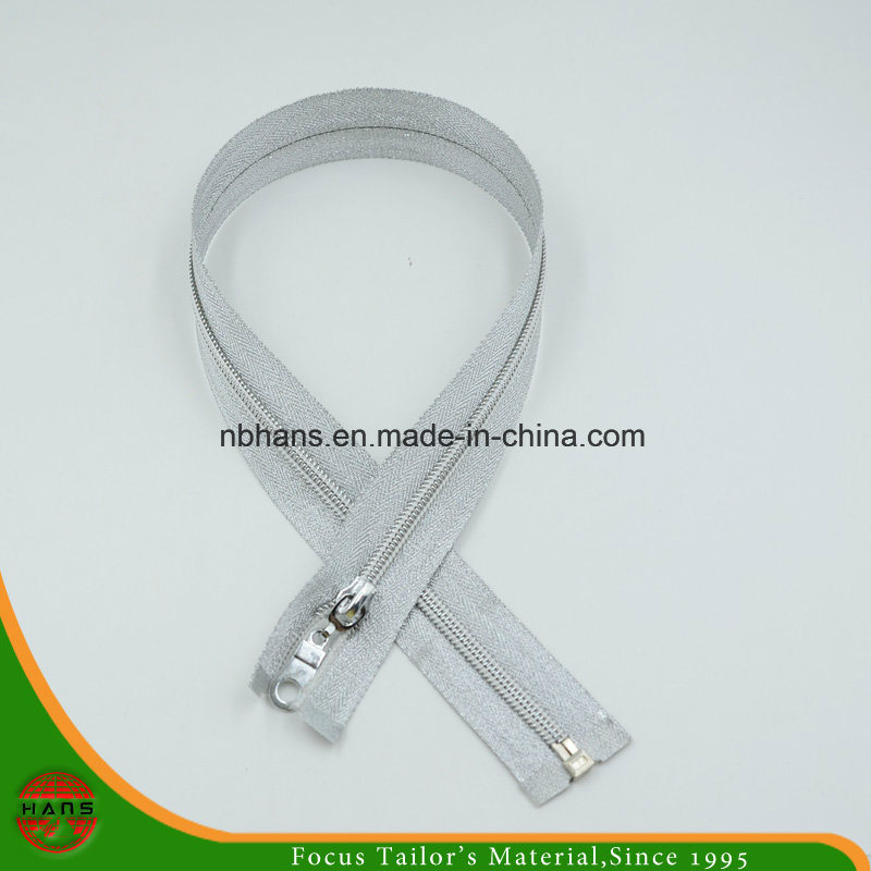 5# Plastic Silver Teeth & Silver Tape Zipper (SZ-067)
