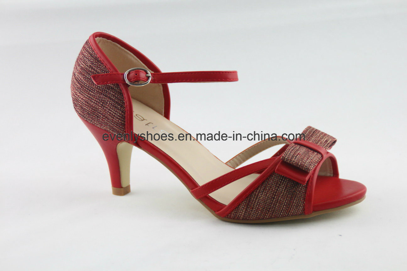 Qualitied High Heels Women Shoes Footwear with Bowknot