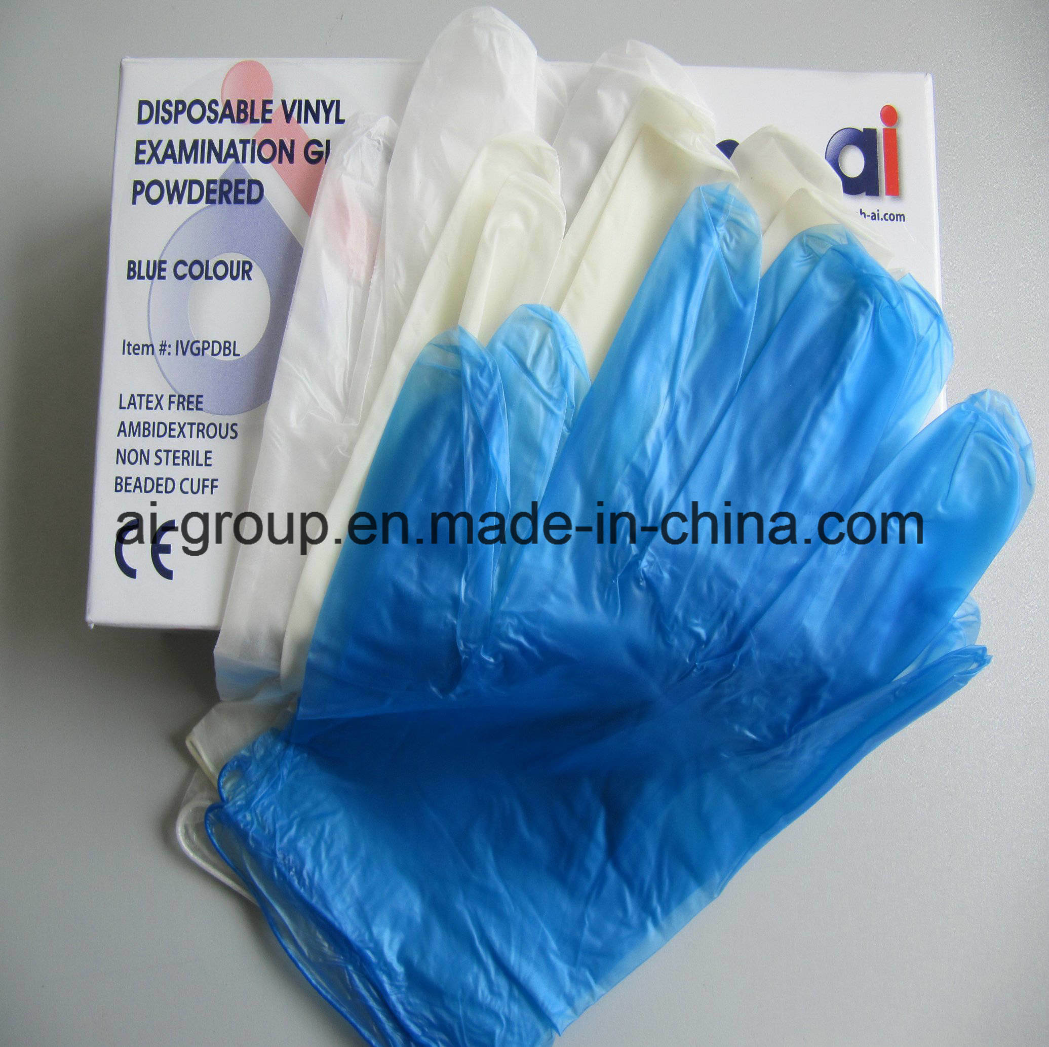 Customized Medical Grade Disposable Powder Free Vinyl Gloves