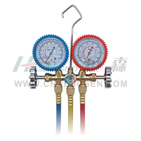 C T-536 G F / P Bras Manifold Gauges Set for R12/R22/R502 Double Gauges Manifold Set Air Conditioner Parts Refrigeration Parts Refrigeration Tools