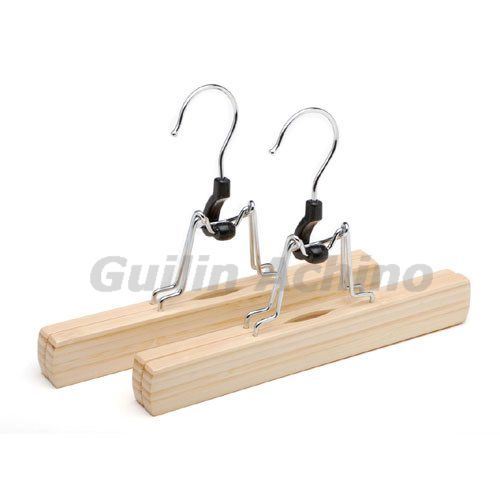 Bamboo Skirt Hangers with Metal Hook (BPSH-100)