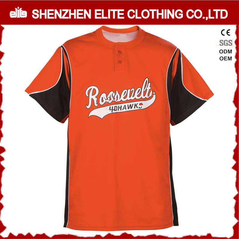 Newest Design Custom Print Orange Baseball Jersey (ELTBJI-2)