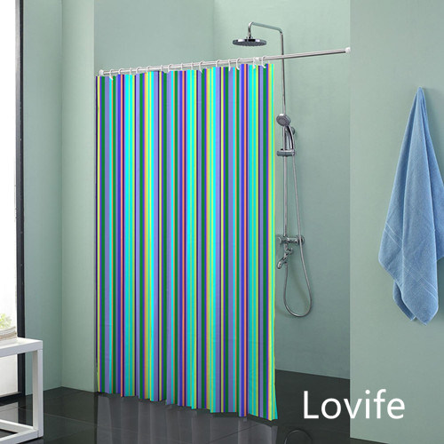Shower Curtain Bathroom Waterproof Curtain (JG-205)
