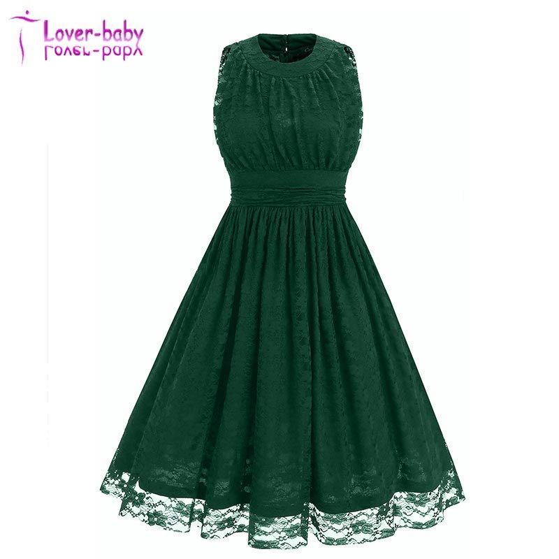 1940s Black Lace Sleeveless China Dresses L36018