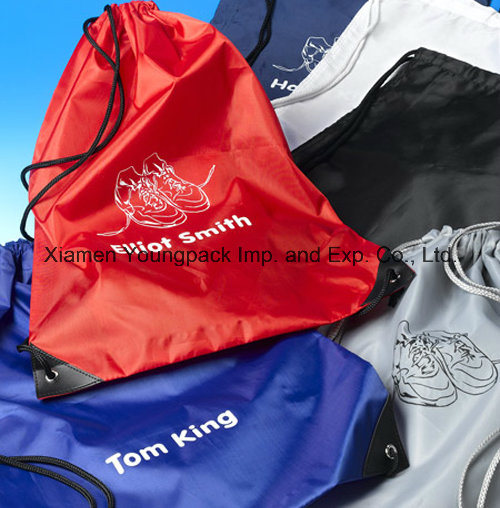 Wholesale Promotional Custom Waterproof 210d Nylon Cloth Drawstring Shoe Bags