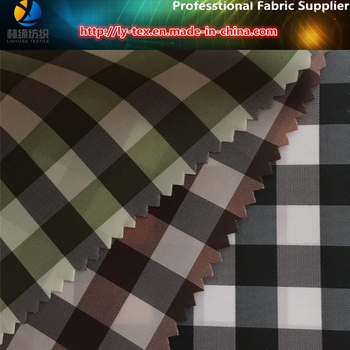 Wholesale Polyester Popular Check Textile Windproof Fabric for Garment (X035-37)