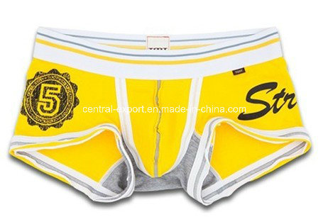 New Style Fashion Sexy Cotton Men's Boxer Short Underwear with Eco Permit