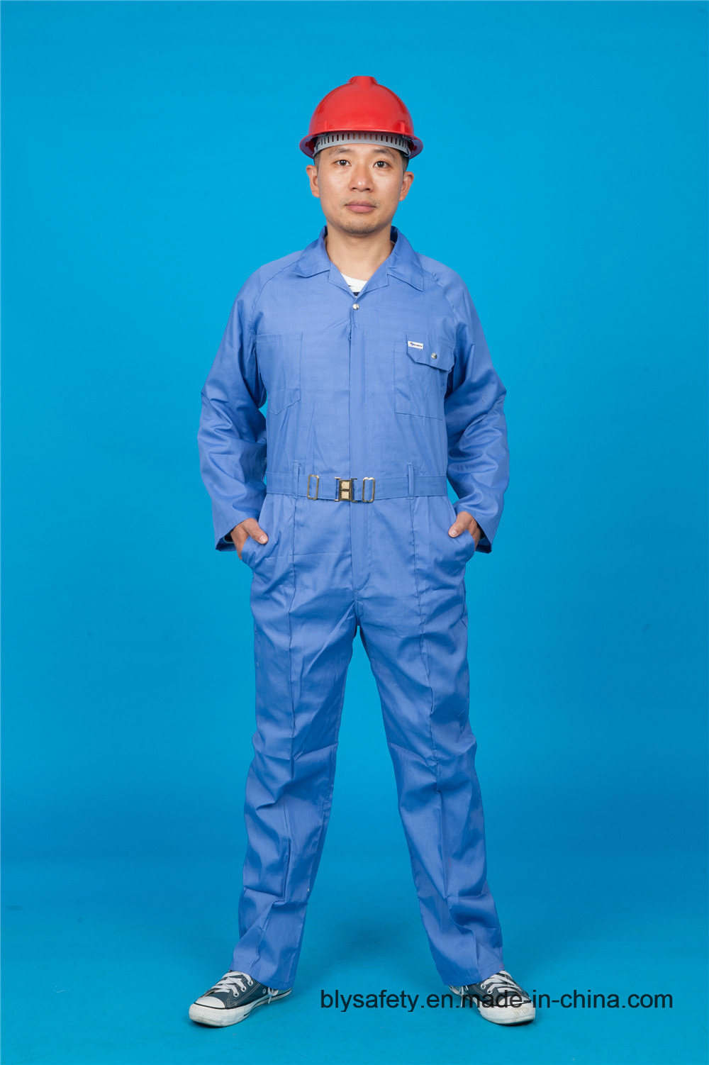 Safety High Quolity Long Sleeve 65% Polyester 35%Cotton Coverall Working Garment (BLY1023)
