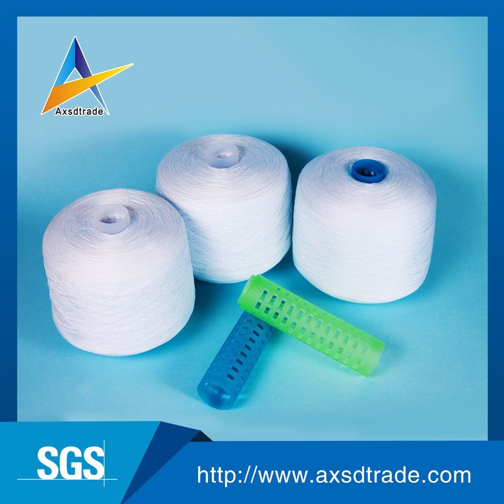 Bright Polyester Sewing Thread 40/2 Raw White