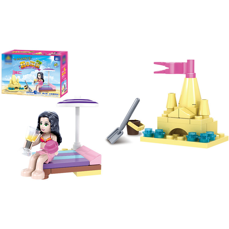 14881105-Action Figures City Friends Girl Series Summer Beach Swimsuit Girl Sailing Vehicle Car Princess Girl Toys for Kids