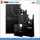 Fashion Black Paper Bag Shopping Bag with Logo