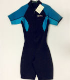 Short Neoprene Surfing Wetsuit with Nylon Fabric (HX15S73)