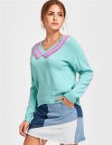Ladies V Neck Pullover Sweater Wholesale