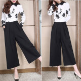 2016 New Fashion Pants European Style Lady Design Wide Leg Trouser Casual Elegant Women High Waist Palazzo