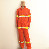 Yellow Reflective Tape Safety Uniform Orange Workwear with Magic Tape