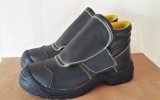 No Lace Mens Leather Welding Boots Made in China
