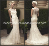Sheer Neckline Bridal Wedding Gown Vestidos Lace Wedding Dress Cab2198
