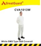 Asbesto Removal Type 5&6 White SMS Coverall (CVA1013W)