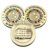 Promotional Zinc Alloy Gold Double Collection Coin