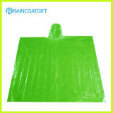 Promotional Green PE Rain Poncho (Rpe-095)