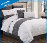 6 Piece Brick Design Polyester Comforter Set