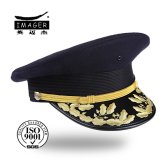 Chic Customized Military Ensign Peaked Cap with Gold Embroidery