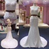 Sweetheart Beading Lace Chiffon Long Dress Mermaid Wedding Gown