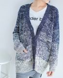 The Gradient Color Art Loose Knit Coat (BTQ020)