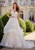 Amelie Rocky Spaghetti Straps Beaded Ruffles Wedding Ball Gowns Bridal Dress