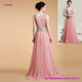 China Factory Direct Graceful Sleeveless Embroidered A Line Evening Dress