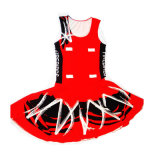 Custom Womens Red Dye Sublimation Netball Skirts with Your Design