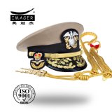 Honorable Customized Military Lieutenant General Cap with Gold Embroidery