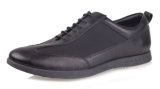 Black Italian Casual Shoes Mens Snearkers Good Quality in European Countries