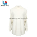 Ladies' High Collar Knitted Sweater Pullover with Long Sleeve