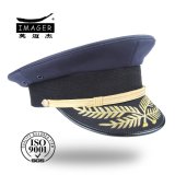 Delicate Customized Military Officer Peaked Cap with Leaf Embroidery