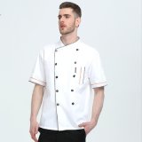 Double-Breasted Snap Button Chef Uniforms Restaurant Kitchen Cooking Uniform